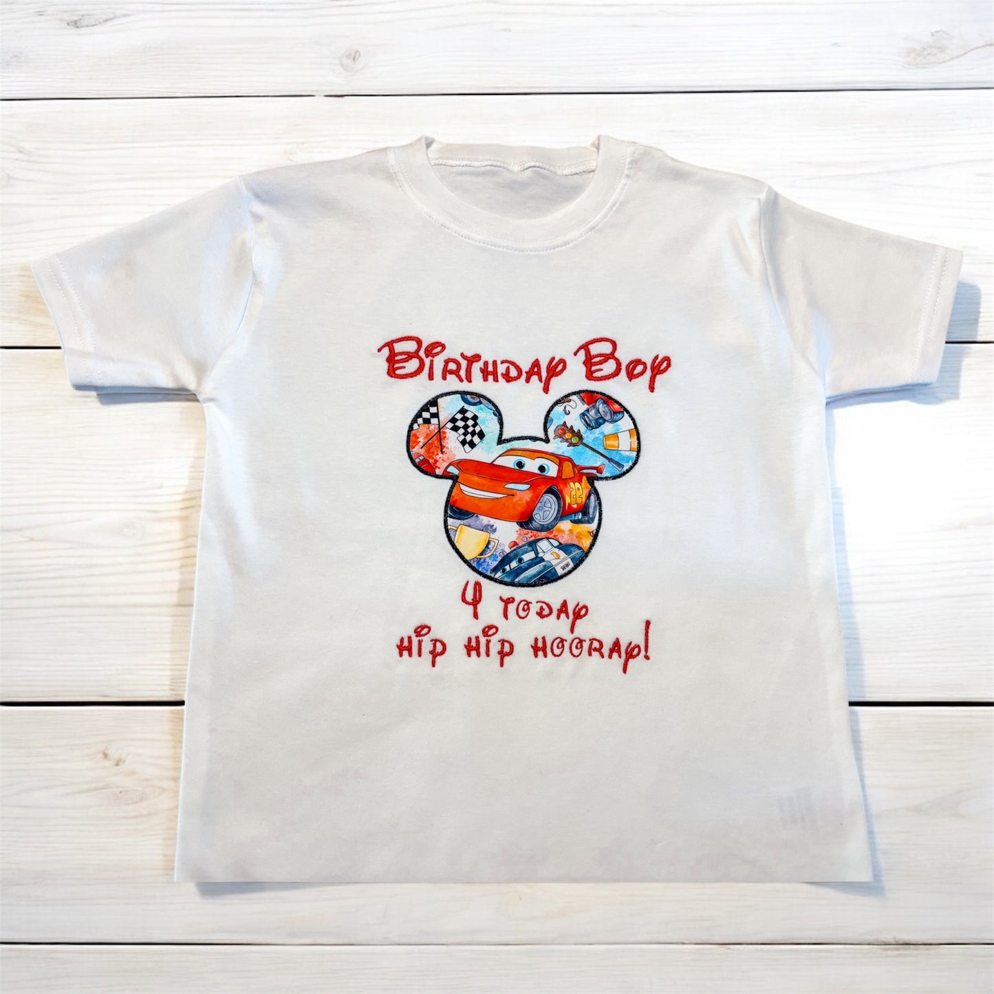 EMBROIDERED BIRTHDAY MOUSE T-SHIRT