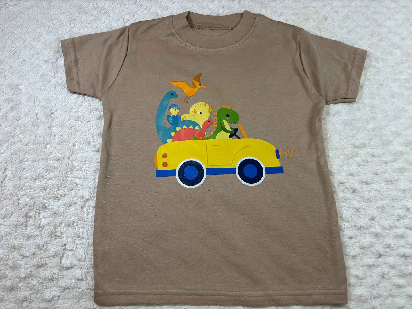 2-3y DTF t-shirts taupe dinos