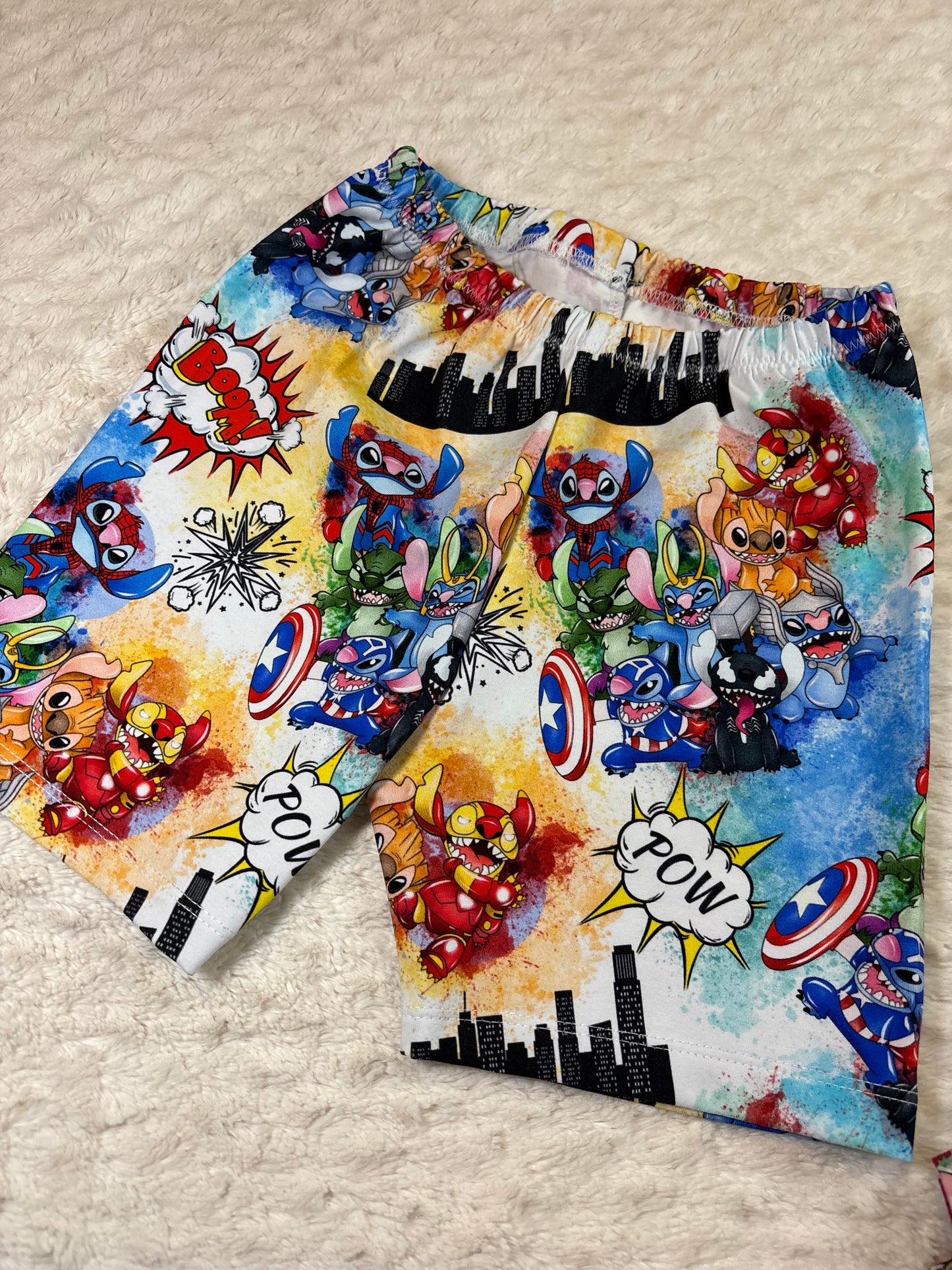 Cycling Shorts 8y marvel stitch