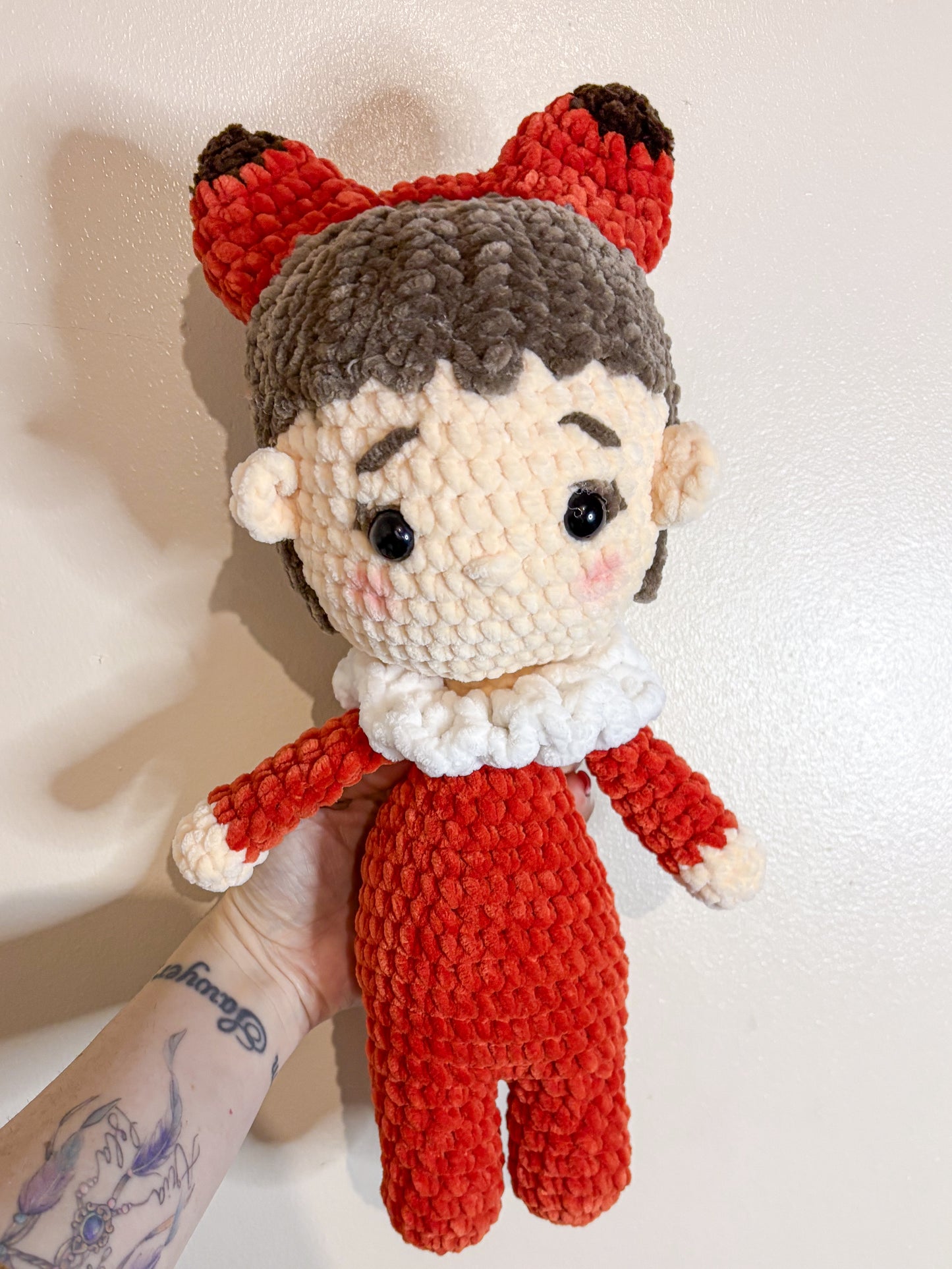 Crocheted fox doll