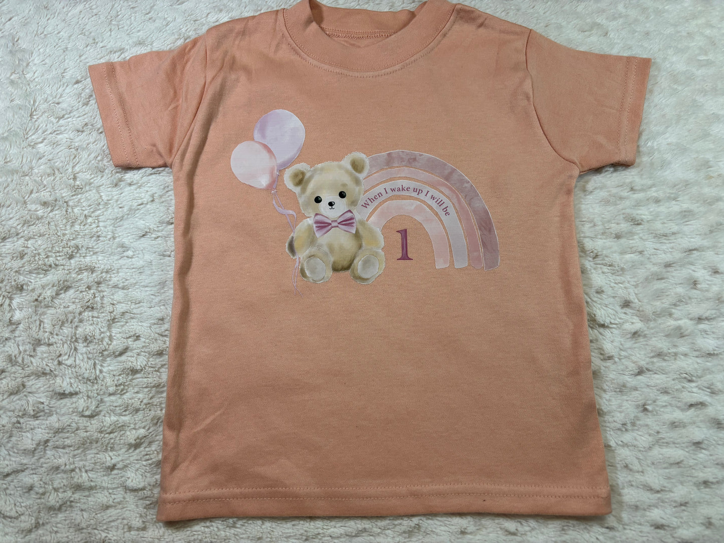 1-2y DTF t-shirt - pink teddy