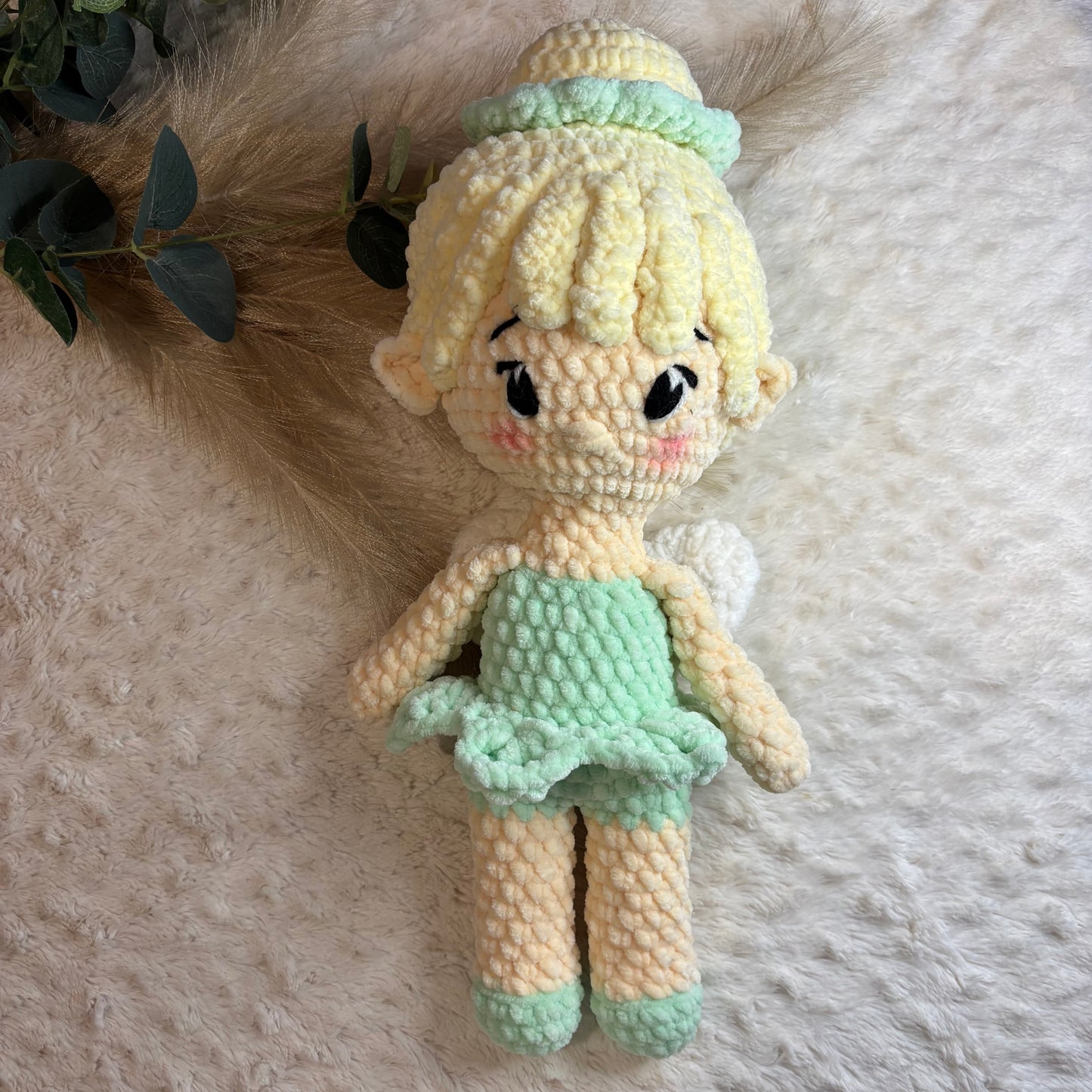 Crocheted tink doll pastel