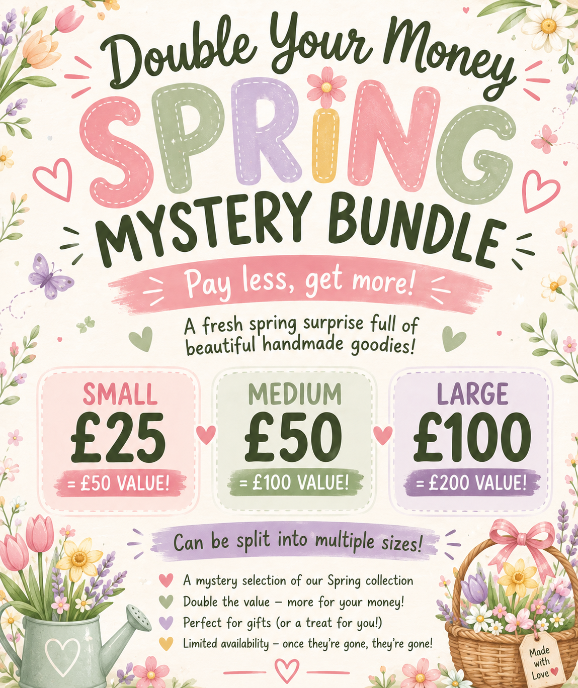 Spring MYSTERY SALE - Double offer