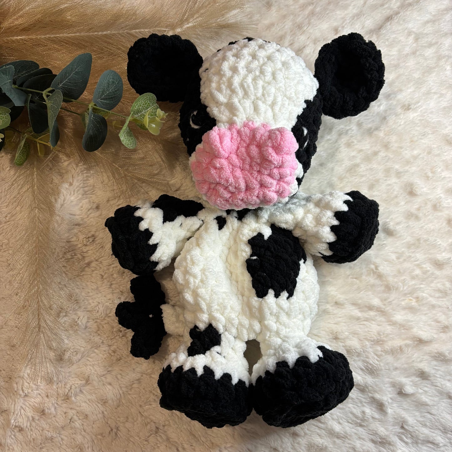 Crocheted cow