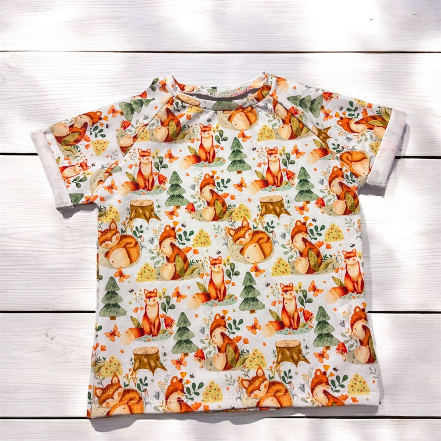 ROLLED HEM RAGLAN T-SHIRT