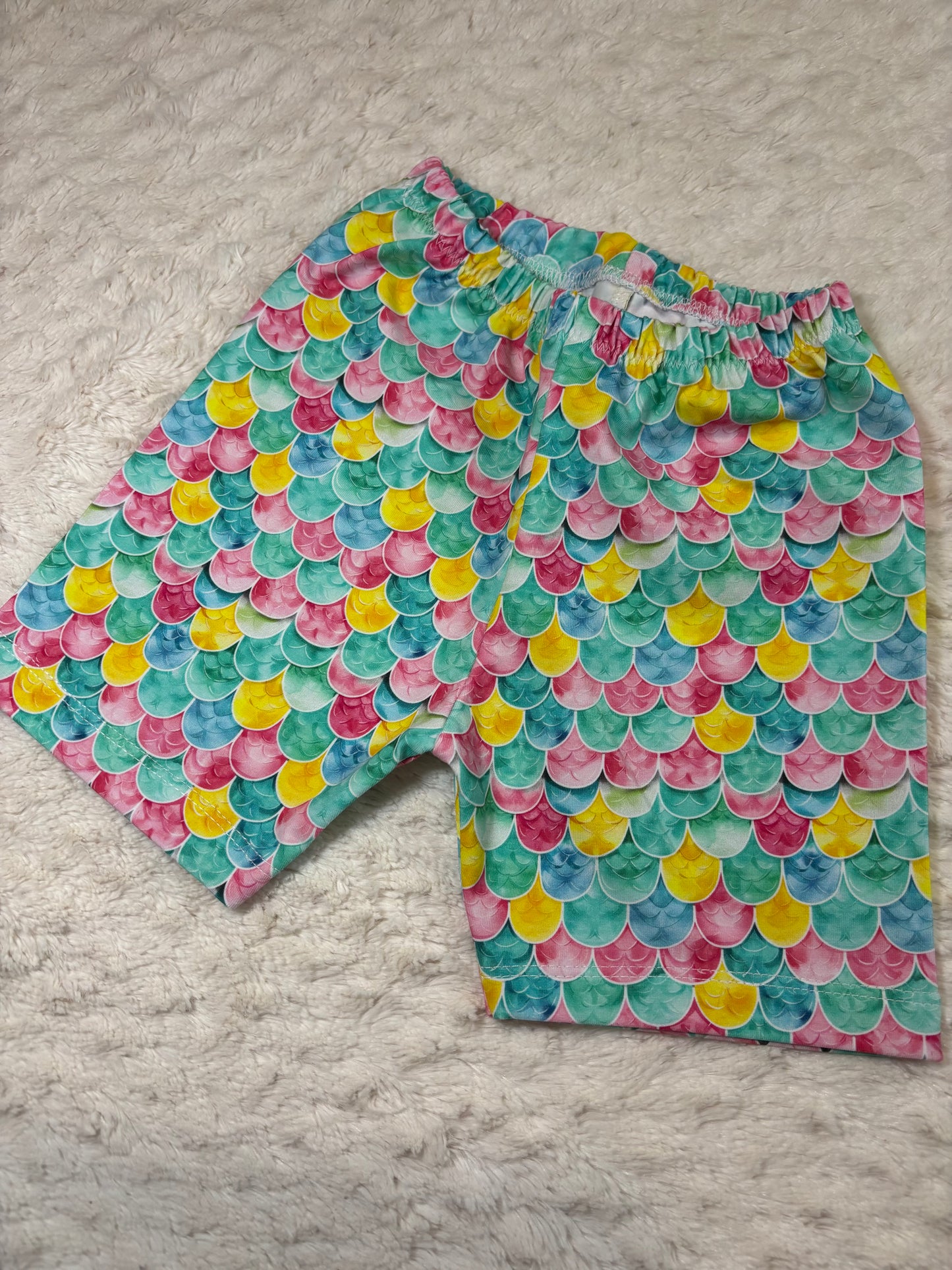 Cycling Shorts 5y mermaid scales