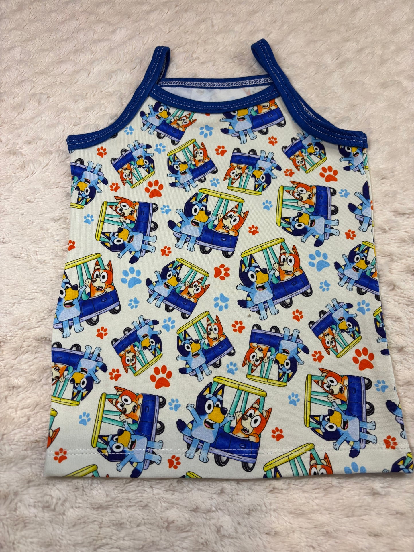 3y straight cami bluey car