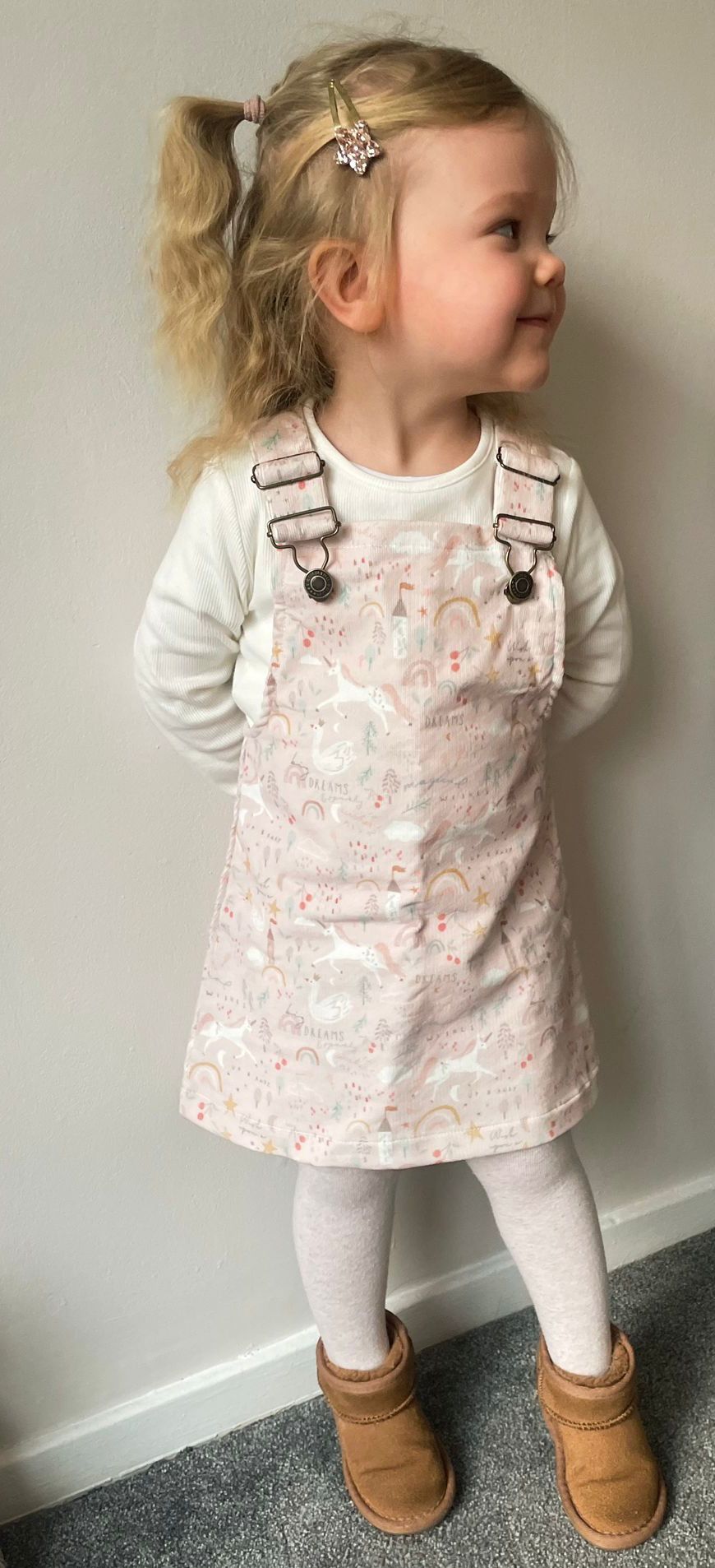 CORDUROY PINAFORE DRESS