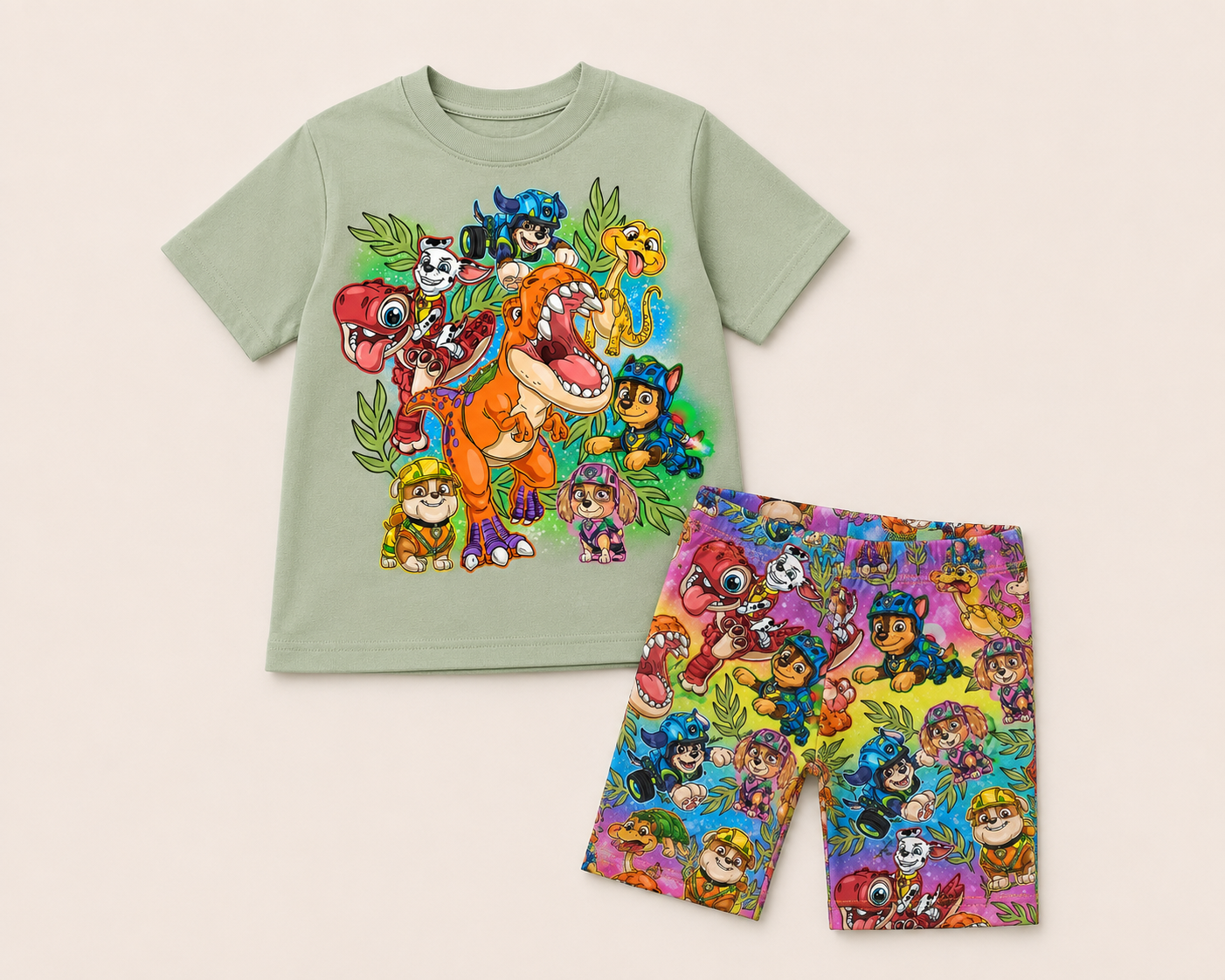 DTF KIDS T-SHIRTS & SHORTS SET 0-6y PAW PATROL