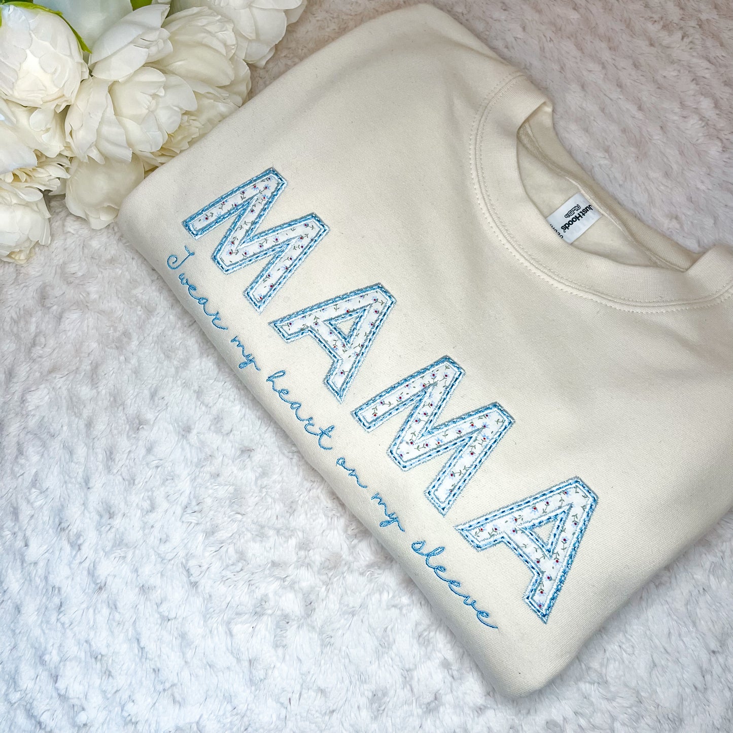 ADULT MAMA EMBROIDERED SWEATSHIRT