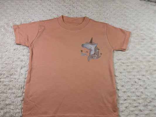 2-3y DTF t-shirts pink unicorn