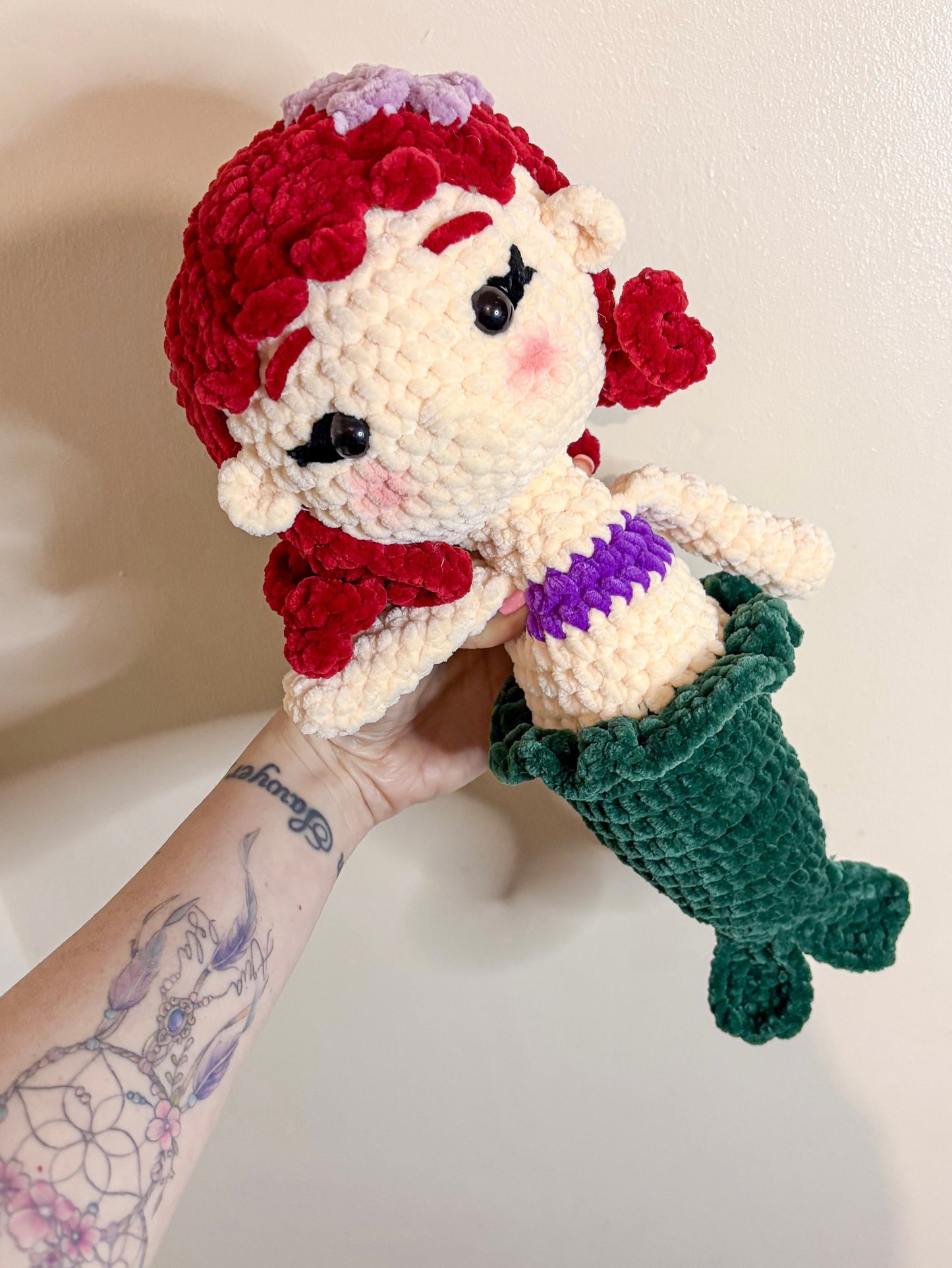 Crocheted ariel doll