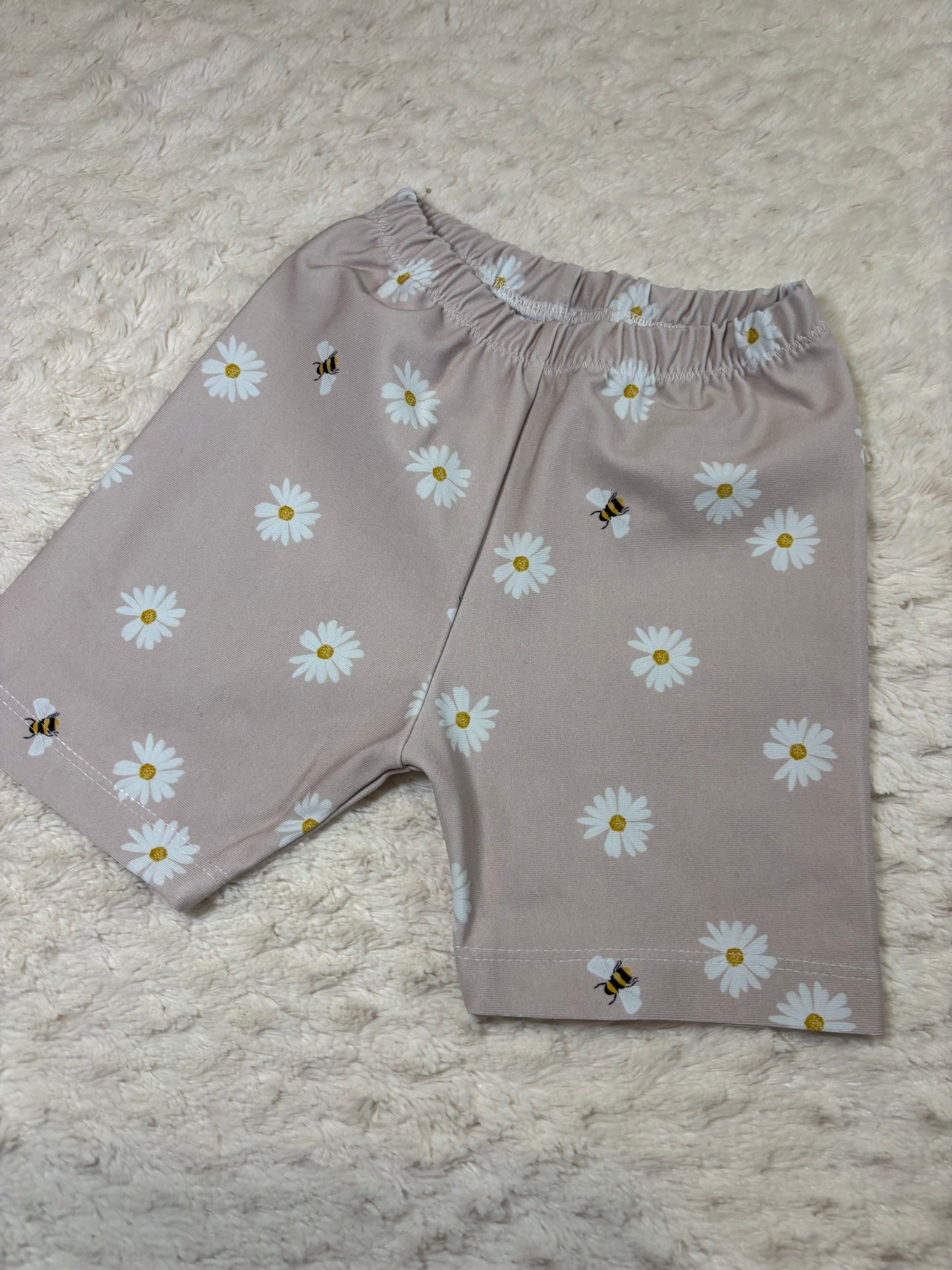 Cycling Shorts 4y pink daisies
