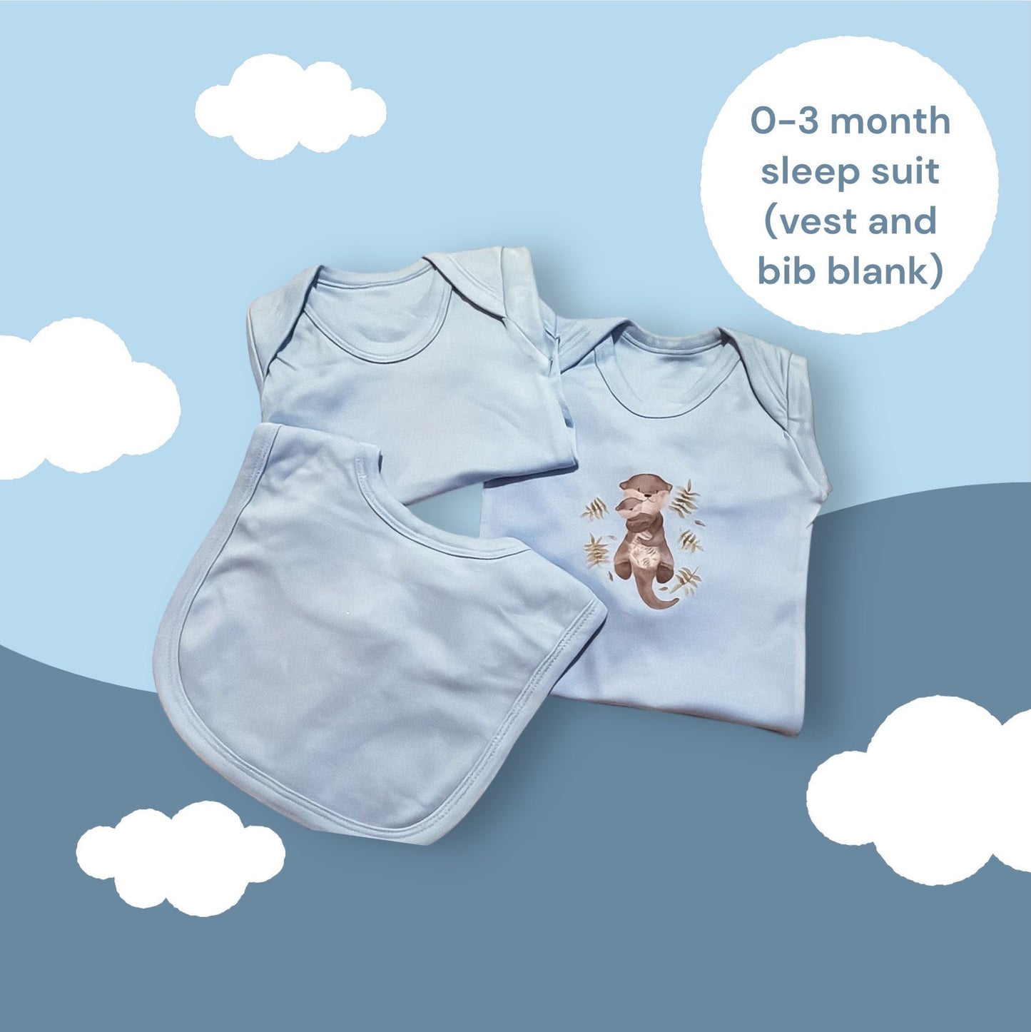 Blue Otter Baby Set