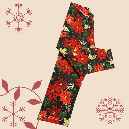 Red Flower Leggings