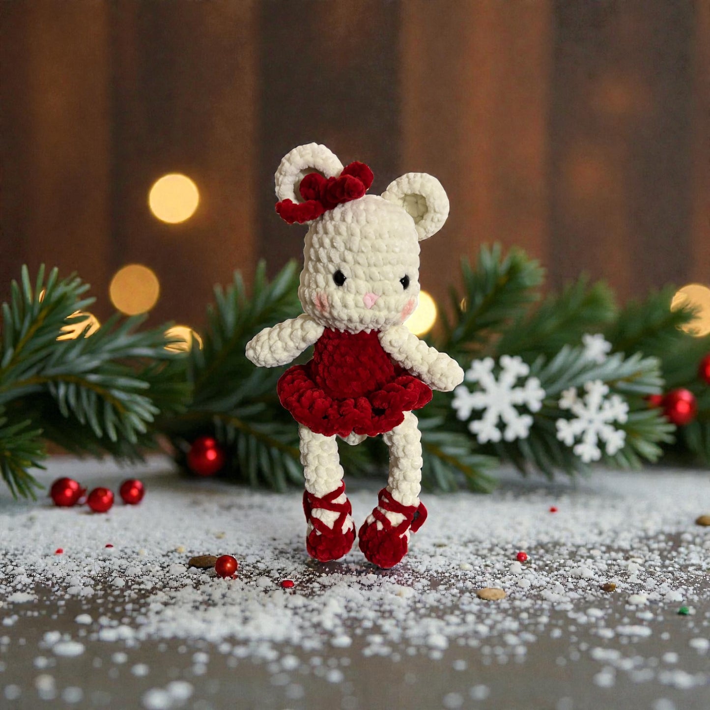 CROCHETED BALLERINA MOUSE