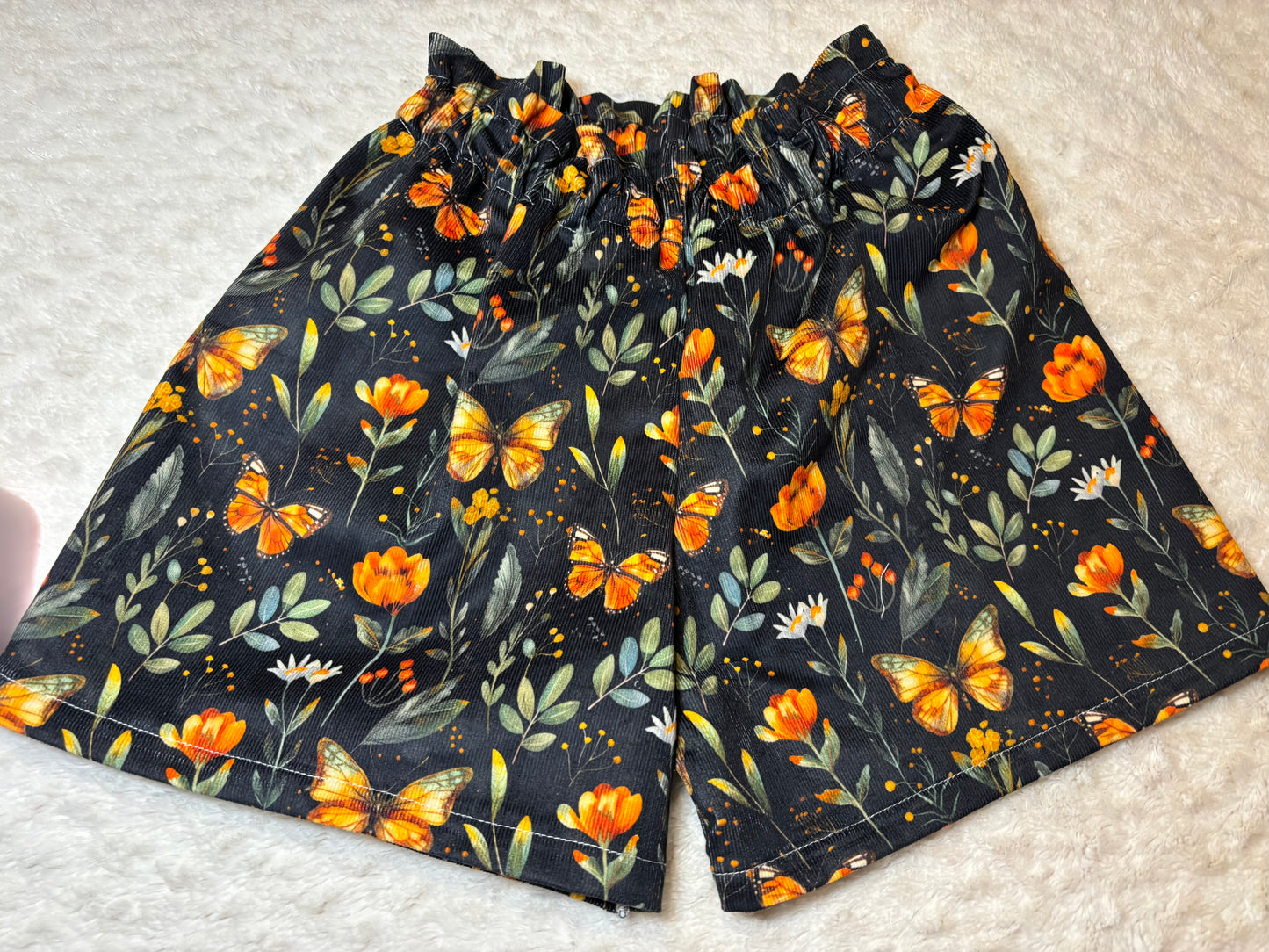 Paper Bag Waist Shorts corduroy 8y butterfly
