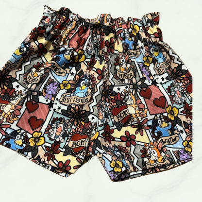 Paper bag waist shorts
