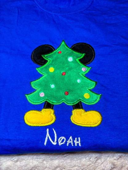 EMBROIDERED XMAS TREE SWEATSHIRT