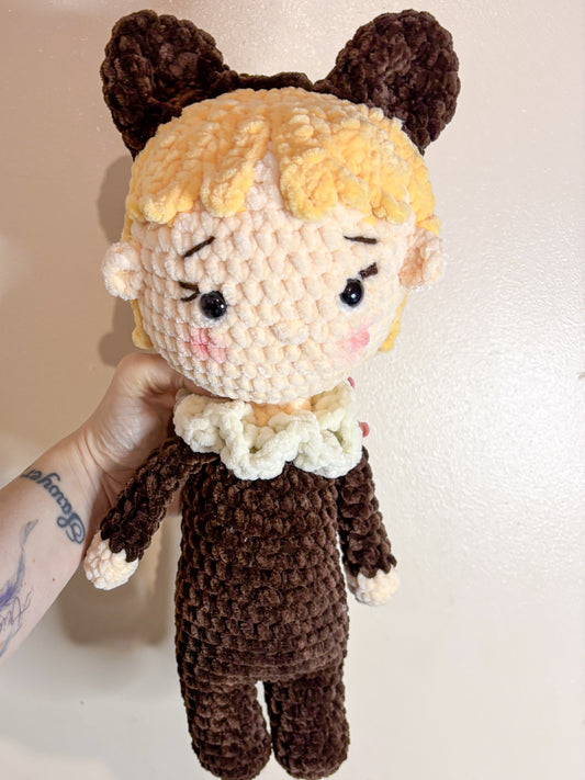 Crocheted bear doll