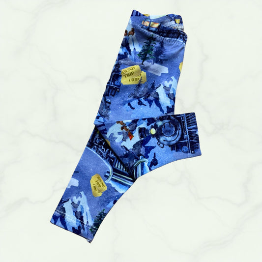 POLAR EXPRESS LEGGINGS 3-6 MONTHS