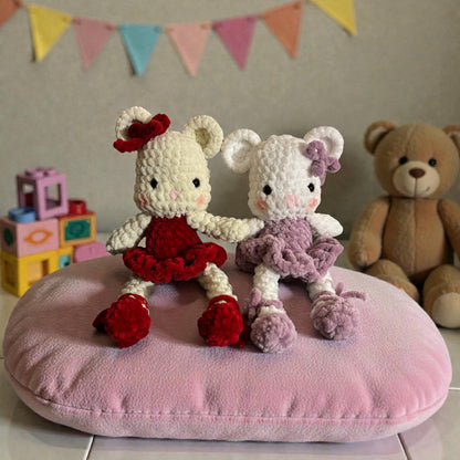 CROCHETED BALLERINA MOUSE