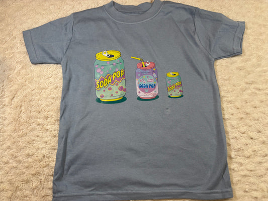 3-4y DTF t-shirts blue soda pop