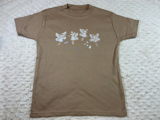 5-6y DTF t-shirts taupe 'lovely day'