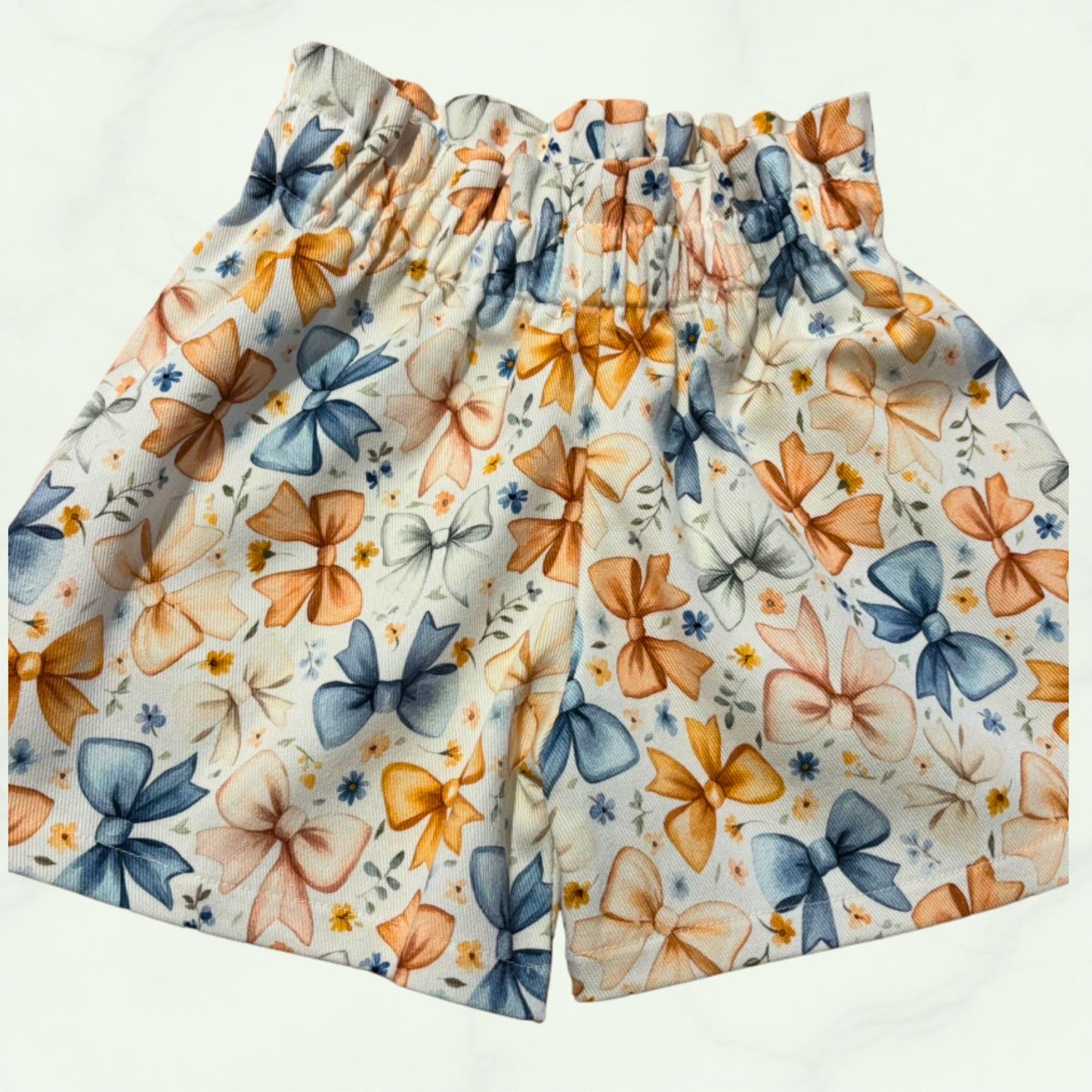 Paper bag waist shorts