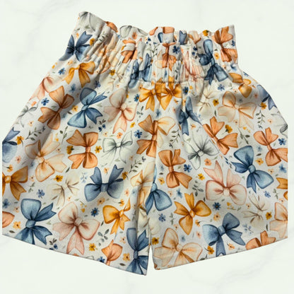 Paper bag waist shorts