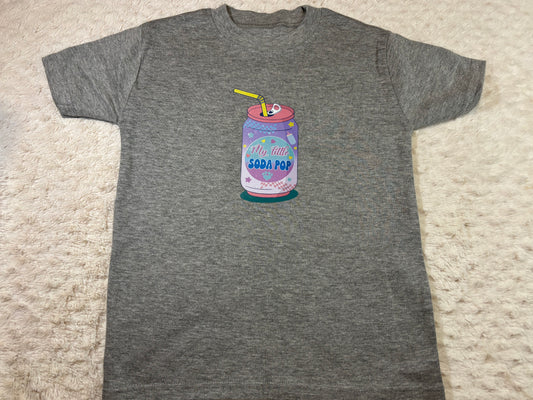 5-6y DTF t-shirts grey soda pop