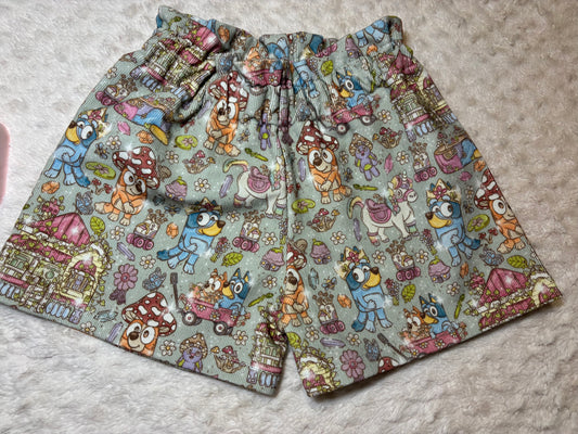 Paper Bag Waist Shorts corduroy 4y bluey