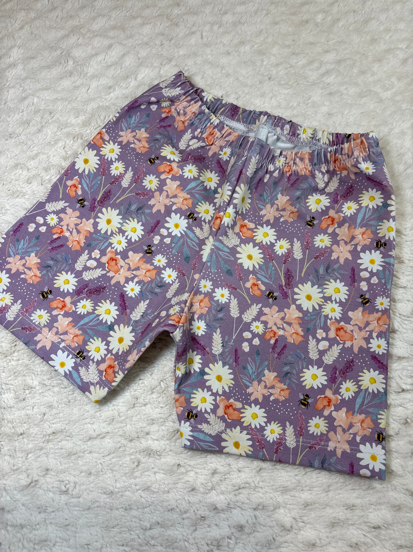 Cycling Shorts 7y lilac floral