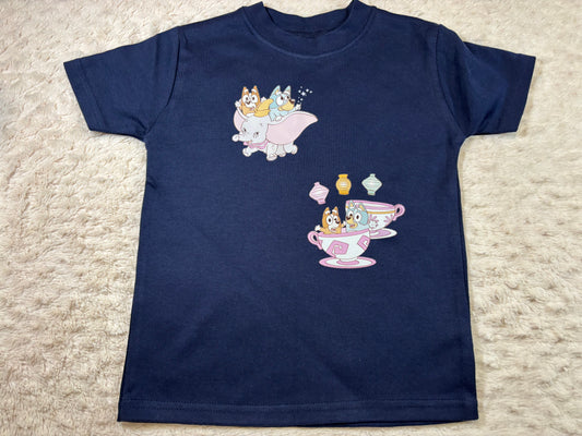2-3y DTF t-shirts navy bluey parks