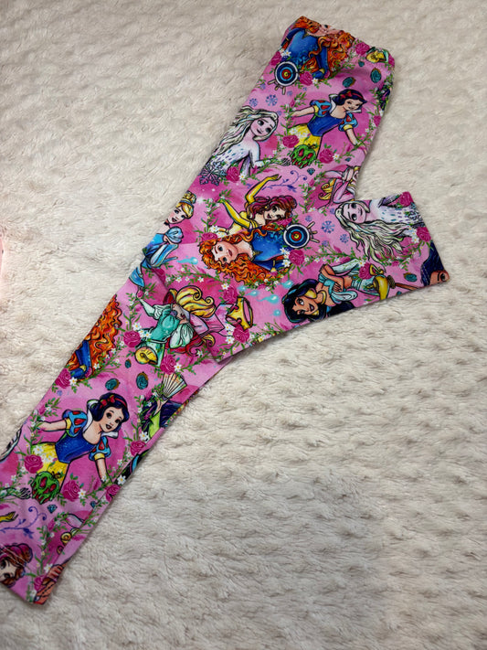 3y Leggings pink princesses