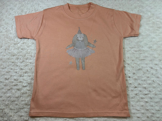 3-4y DTF t-shirts pink nibbles