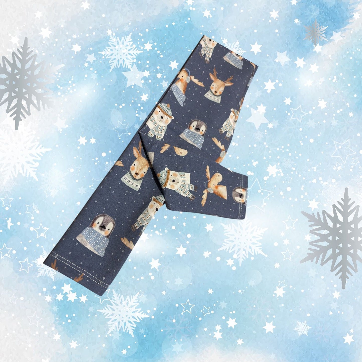 Animals Navy Christmas Leggings