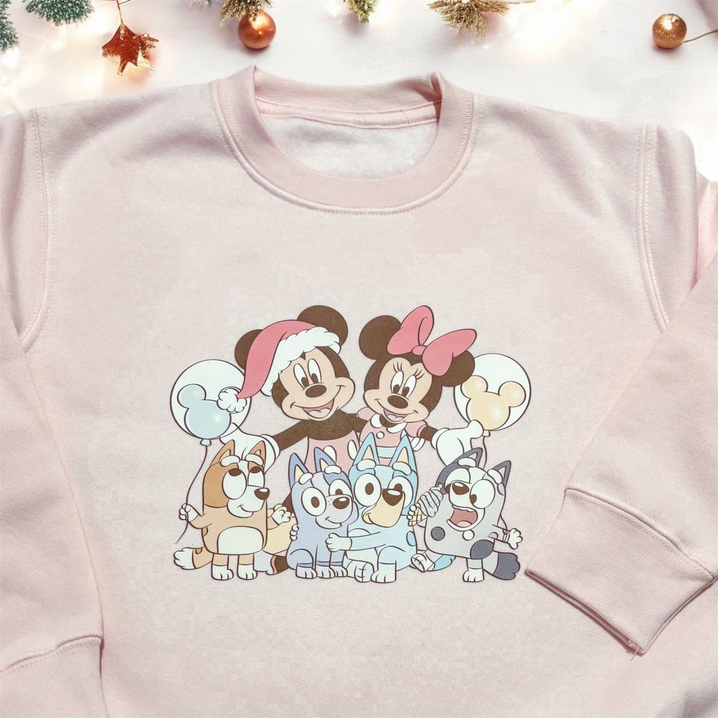 Mickey And Bluey Sweatshirt 5 Years