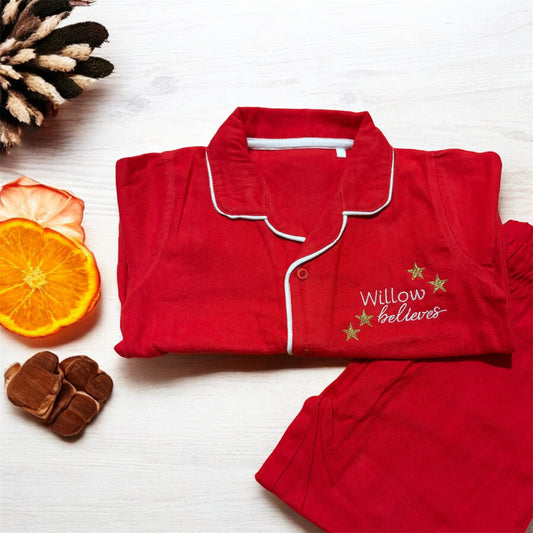 EMBROIDERED CHRISTMAS PJS
